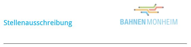 Grafik vor dem Stellenangebot